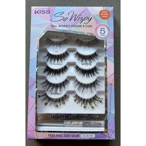 KISS Eyelashes So Wispy Multipack Full Bouncy Volume & Curl New Clear Holiday